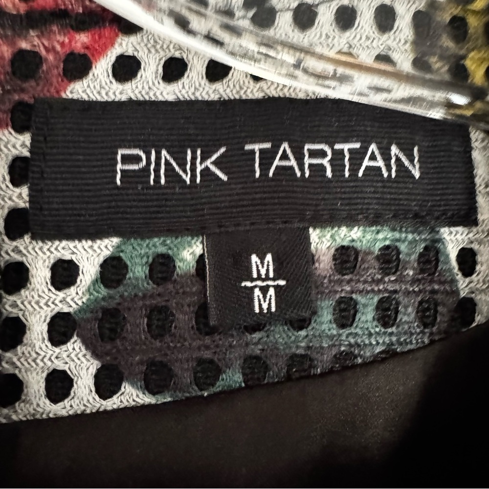 Pink Tartan Digital Lip Print Top S-M - Picture 7 of 9